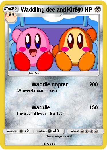 Pokemon Waddling dee and Kirby