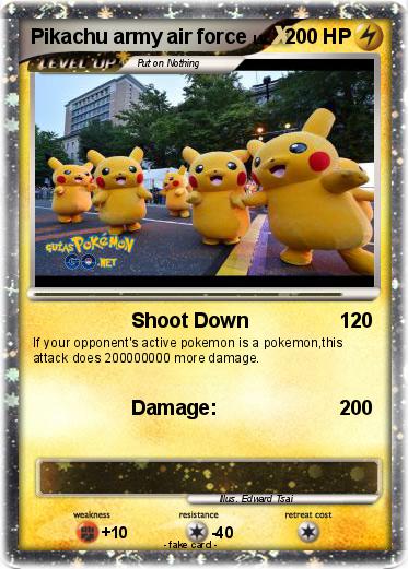 Pokemon Pikachu army air force