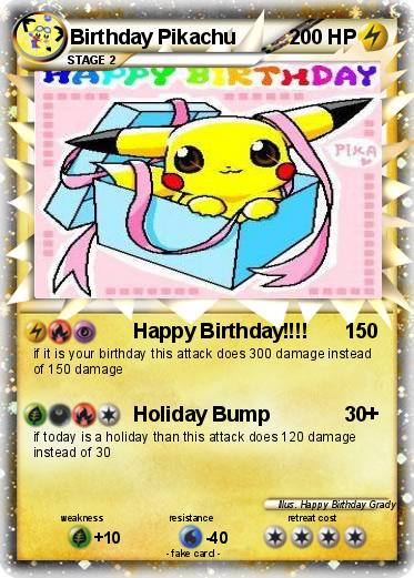 Pokemon Birthday Pikachu