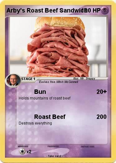 Pokemon Arby's Roast Beef Sandwich