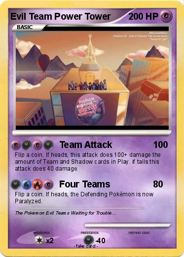Pokemon Evil Team Power Tower Pokemon Evil Team Power Tower