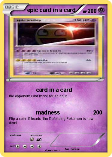 Pokemon epic card in a card