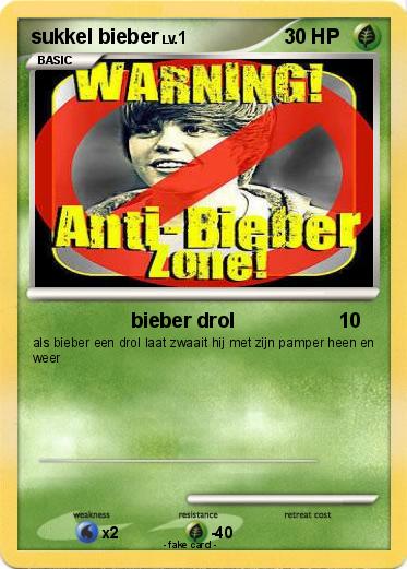 Pokemon sukkel bieber