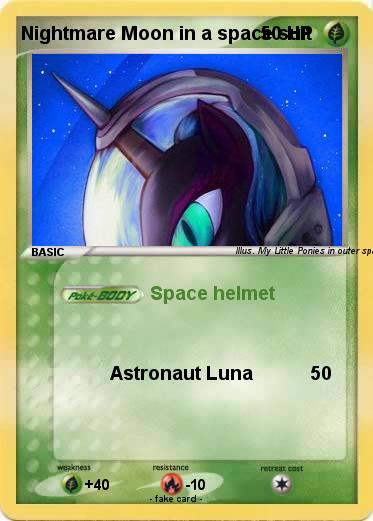 Pokemon Nightmare Moon in a space suit