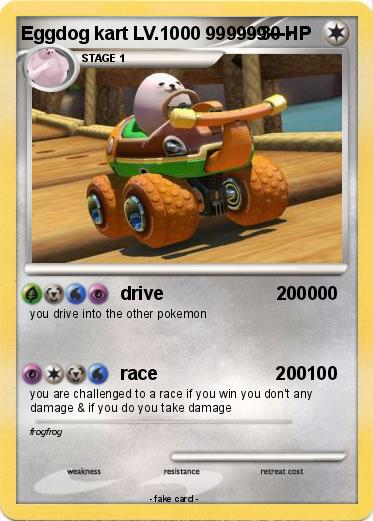 Pokemon Eggdog kart LV.1000 999999----