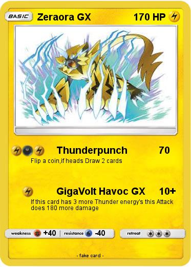 Pokemon Zeraora GX