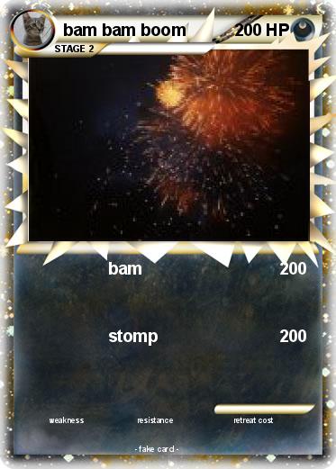Pokemon bam bam boom