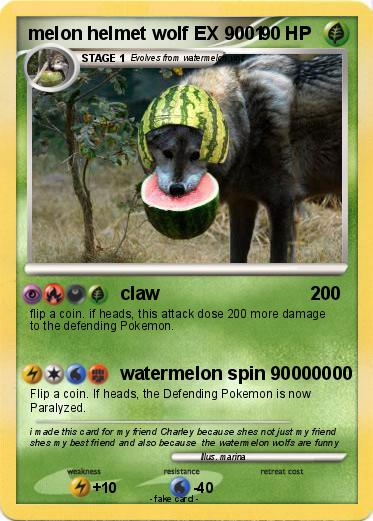 Pokemon melon helmet wolf EX 9001
