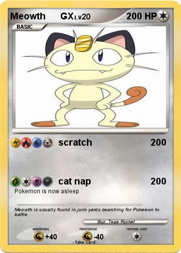Pokemon Meowth      GX