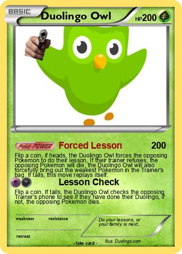 Pokemon Duolingo Owl