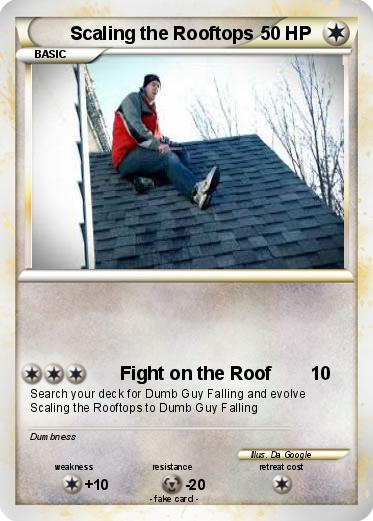 Pokemon Scaling the Rooftops
