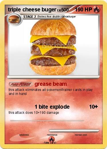 Pokemon triple cheese buger