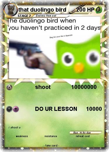Pokemon that duolingo bird