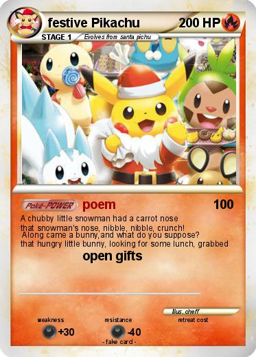 Pokemon festive Pikachu
