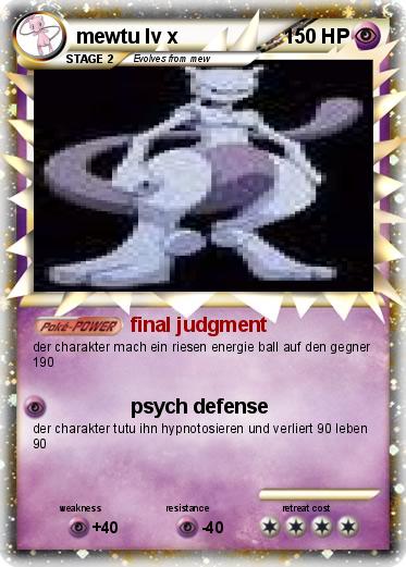 Pokemon mewtu lv x