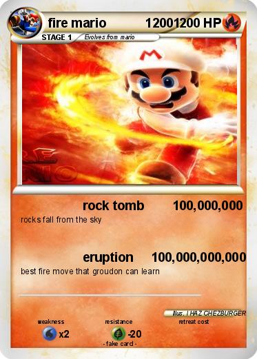 Pokemon fire mario           12001