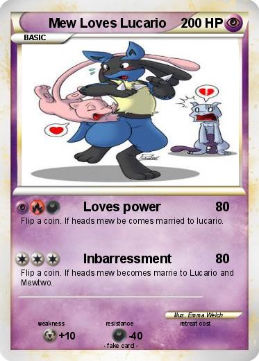 Pokemon Mew Loves Lucario