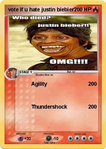 Pokemon vote if u hate justin biebier
