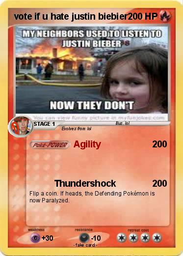 Pokemon vote if u hate justin biebier