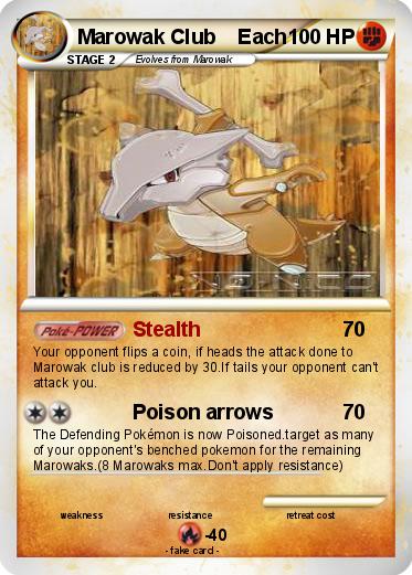 Pokemon Marowak Club    Each
