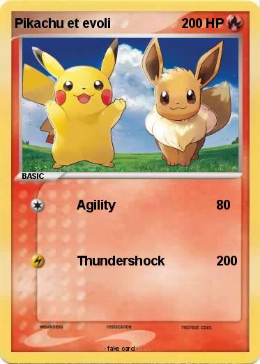 Pokemon Pikachu et evoli