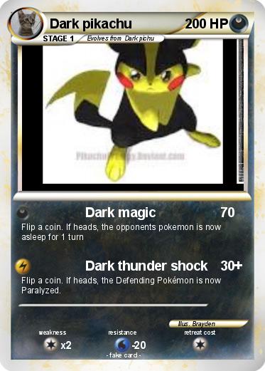 Pokemon Dark pikachu