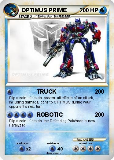 Pokemon OPTIMUS PRIME
