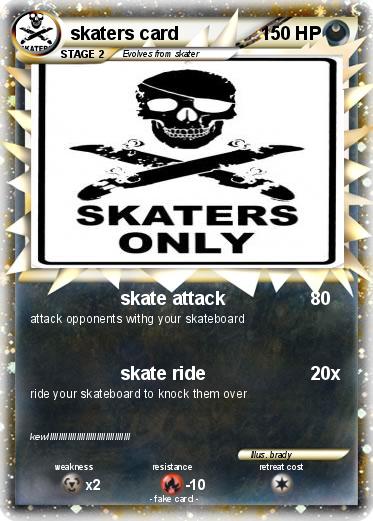 Pokemon skaters card