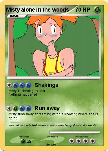 Pokemon Misty alone in the woods