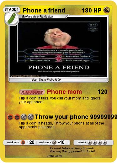 Pokemon Phone a friend