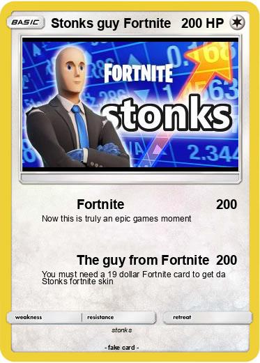 Pokemon Stonks guy Fortnite