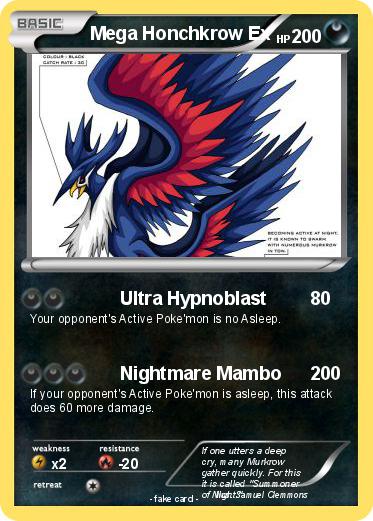 Pokemon Mega Honchkrow Ex
