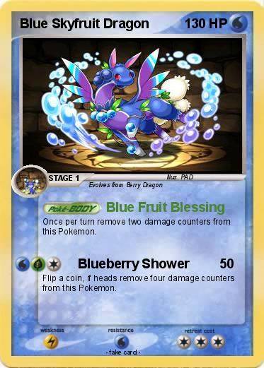 Pokemon Blue Skyfruit Dragon