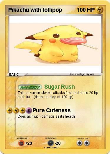 Pokemon Pikachu with lollipop