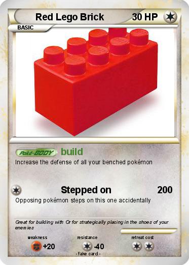 Pokemon Red Lego Brick