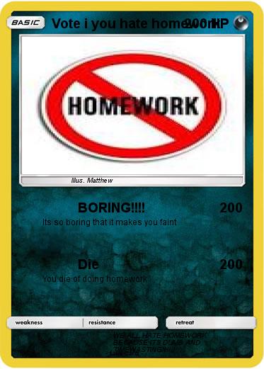 Pokemon Vote i you hate homework