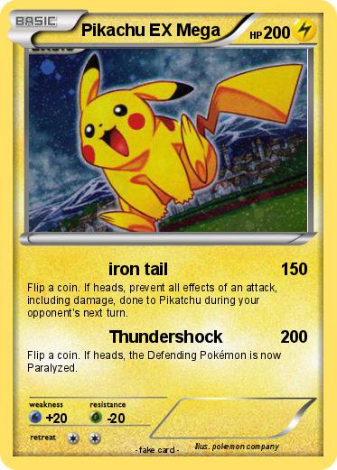 Pokemon Pikachu EX Mega