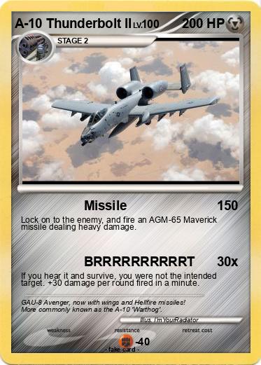 Pokemon A-10 Thunderbolt II