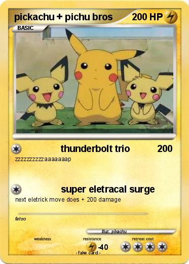 Pokemon pickachu + pichu bros