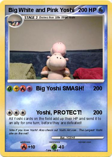 Pokemon Big White and Pink Yoshi