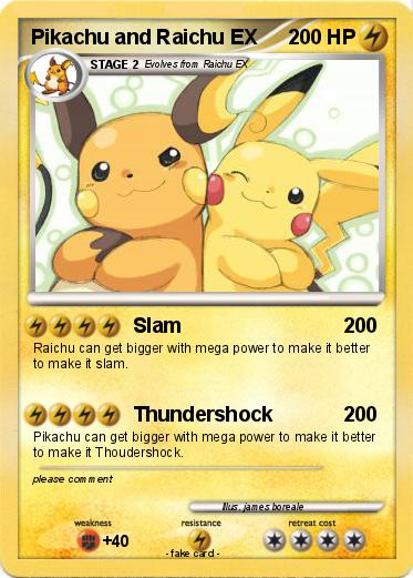 Pokemon Pikachu and Raichu EX