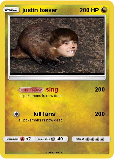 Pokemon justin bæver