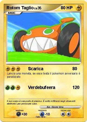Pokemon Rotom Taglio
