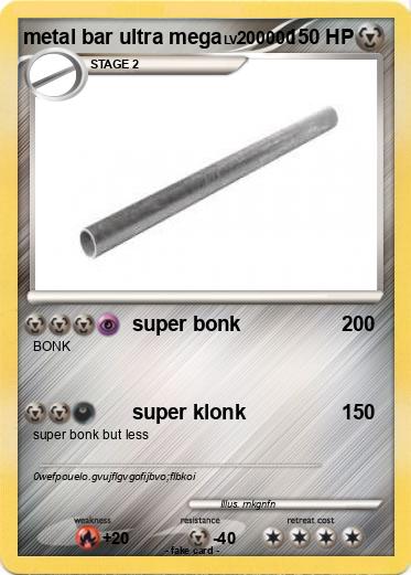 Pokemon metal bar ultra mega