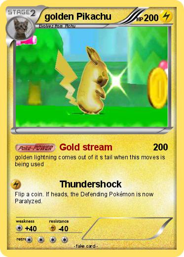 Pokemon golden Pikachu
