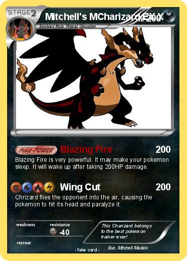 Pokemon Mitchell's MCharizard EX X