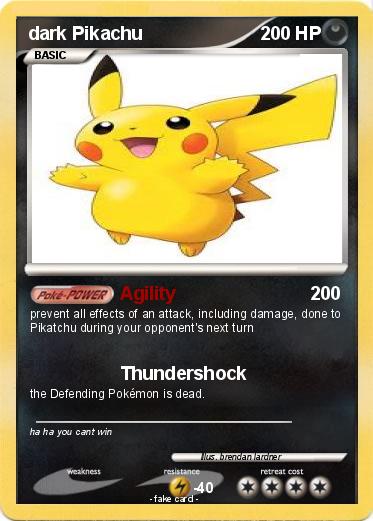 Pokemon dark Pikachu