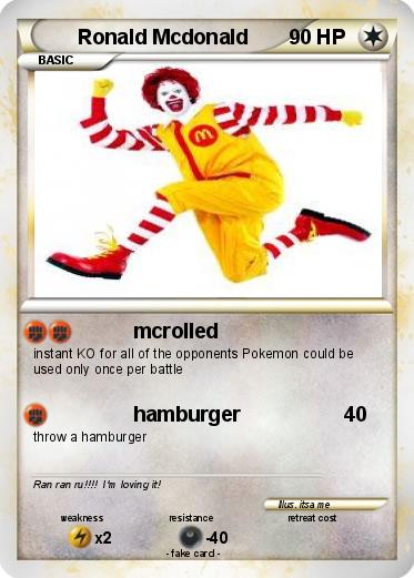 Pokemon Ronald Mcdonald