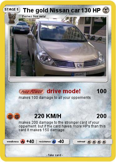Pokemon The gold Nissan car