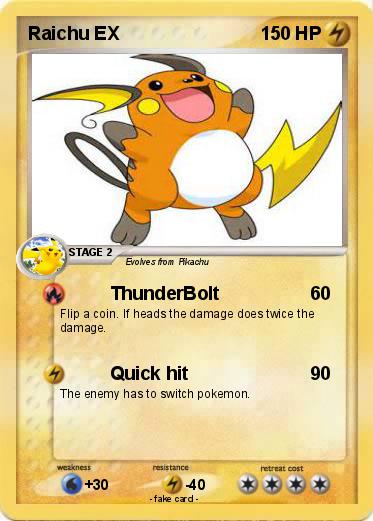 Pokemon Raichu EX